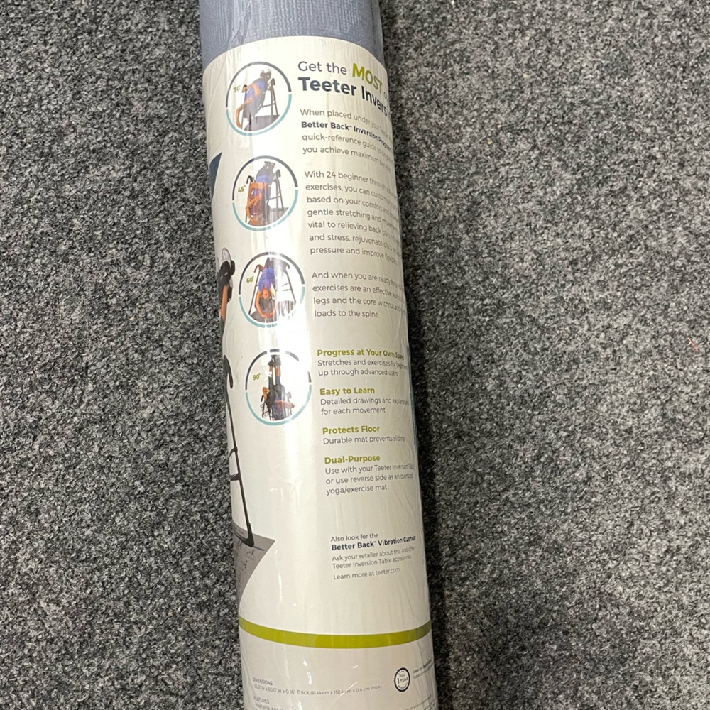 * NWT Teeter Better Back Inversion Program Floor Mat - Picture 5 of 11
